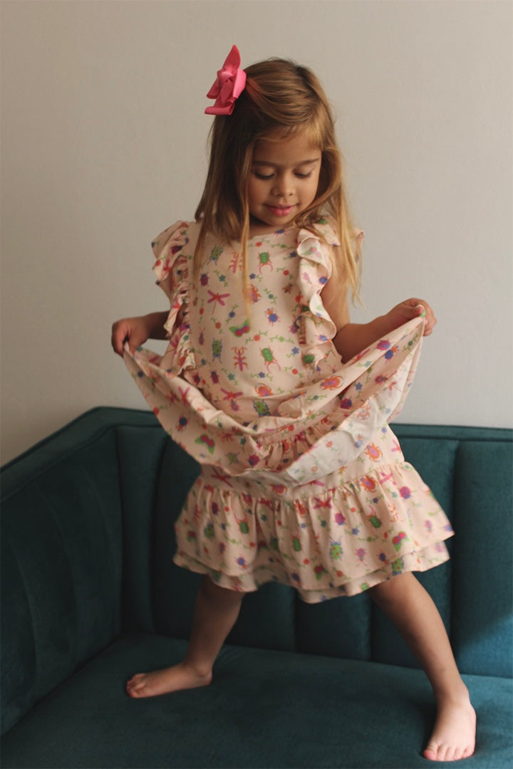 Vestido Expansible de  Vuelitos Insectos + Collet de REGALO + Descosedor de hilos GRATIS