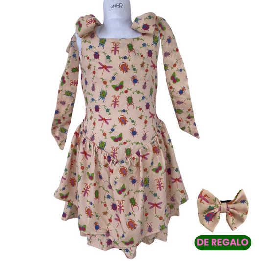 Vestido Expansible Lacitos Insectos + Collet de REGALO + Descosedor de hilos GRATIS