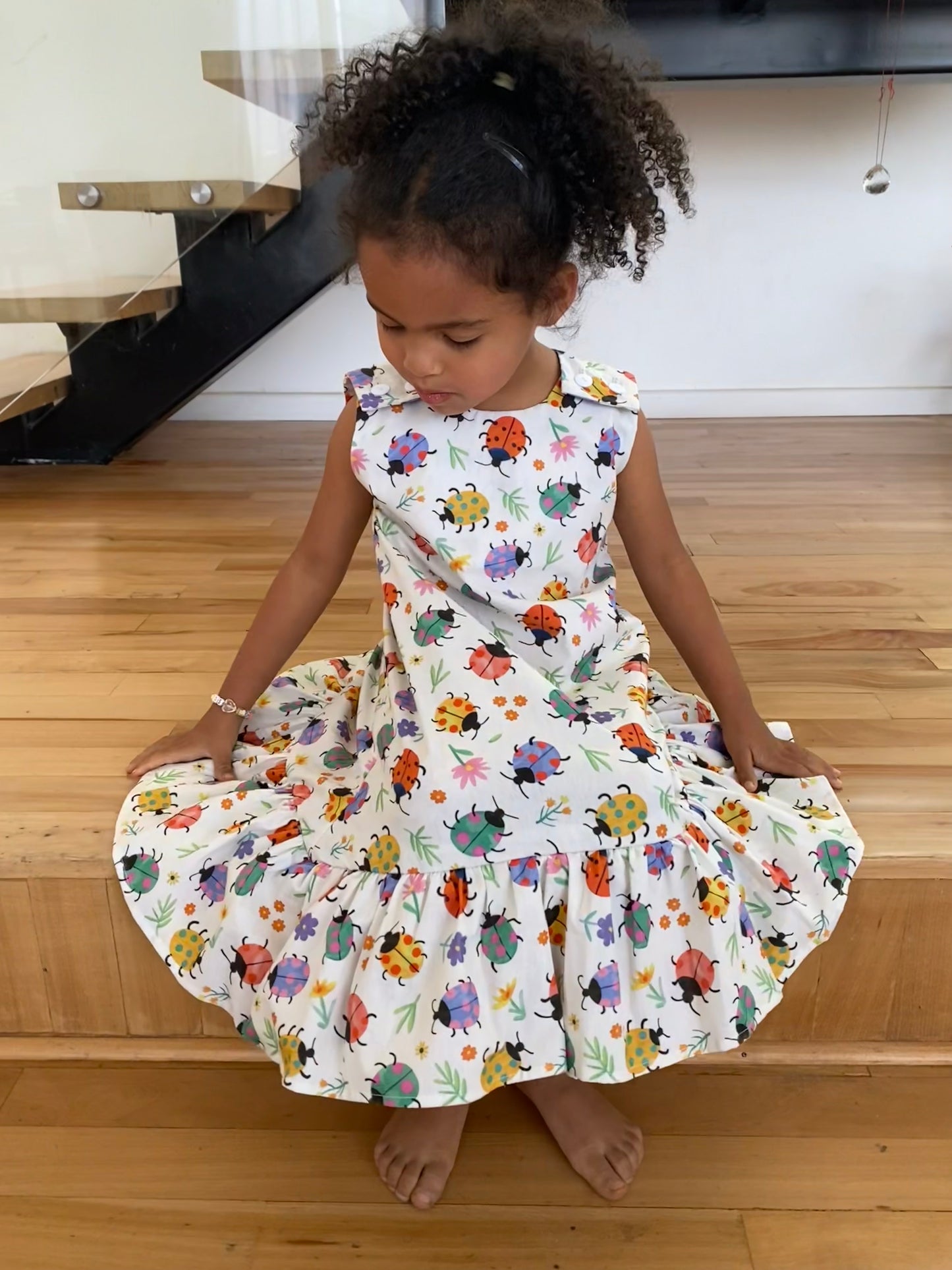 Vestido Expansible Trapecio de Chinitas + collet de REGALO + descosedor de hilos GRATIS