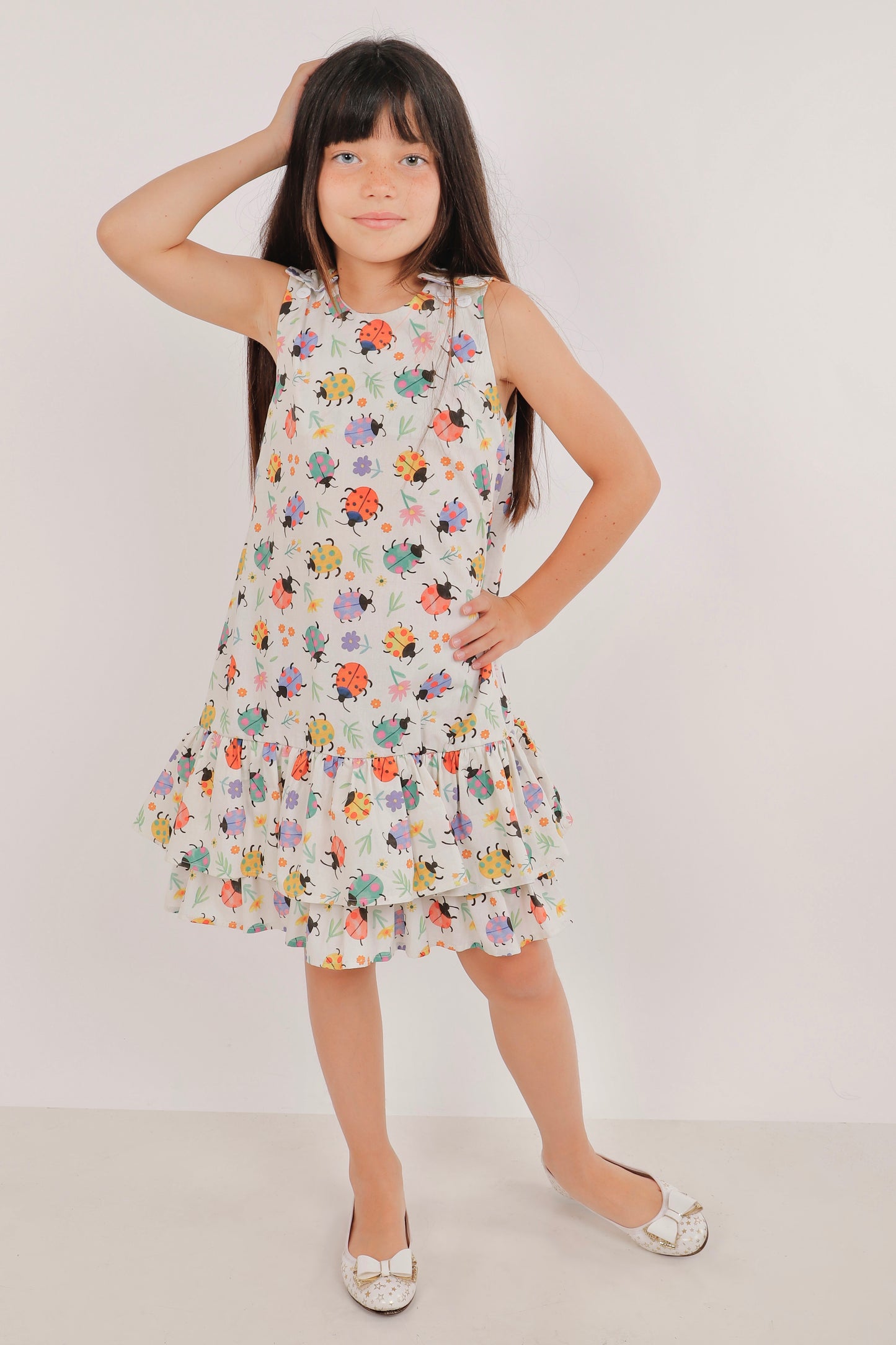 Vestido Expansible Trapecio de Chinitas + collet de REGALO + descosedor de hilos GRATIS