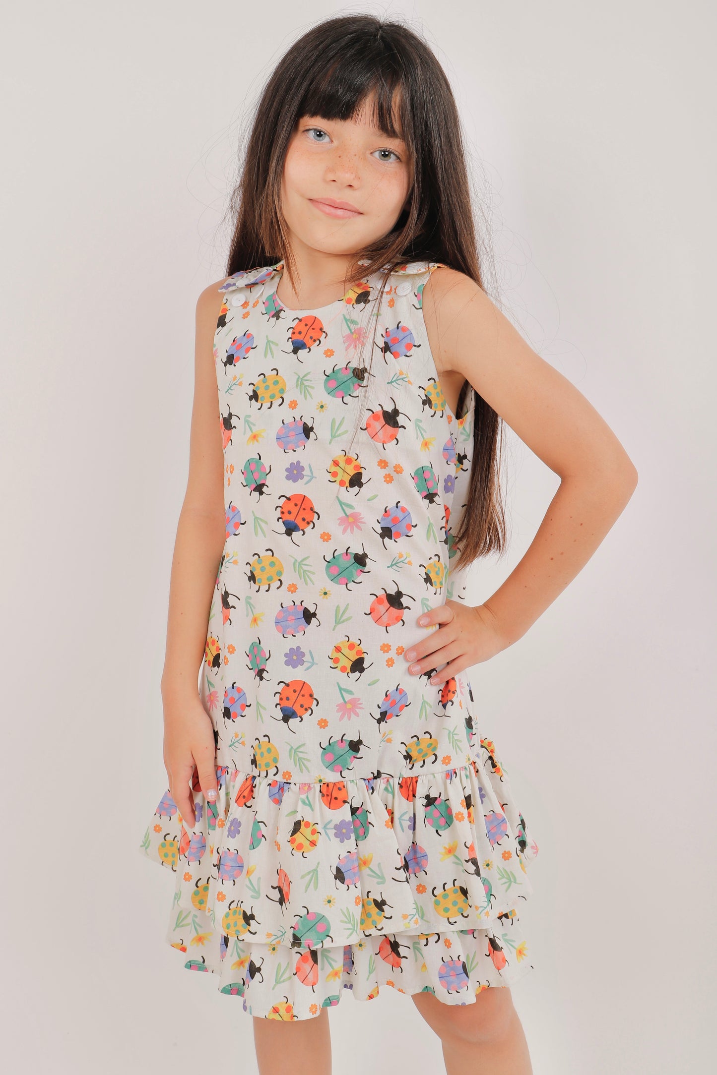 Vestido Expansible Trapecio de Chinitas + collet de REGALO + descosedor de hilos GRATIS