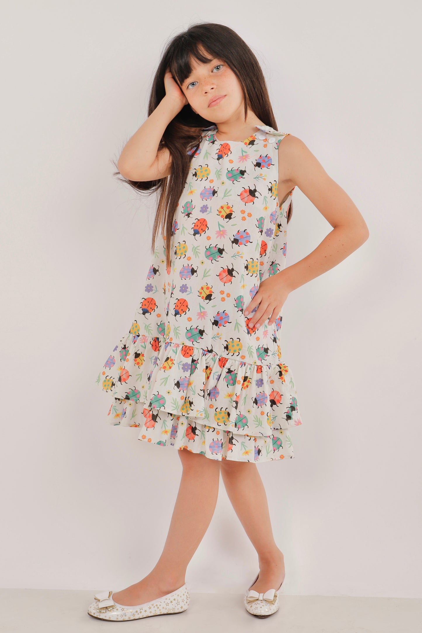 Vestido Expansible Trapecio de Chinitas + collet de REGALO + descosedor de hilos GRATIS